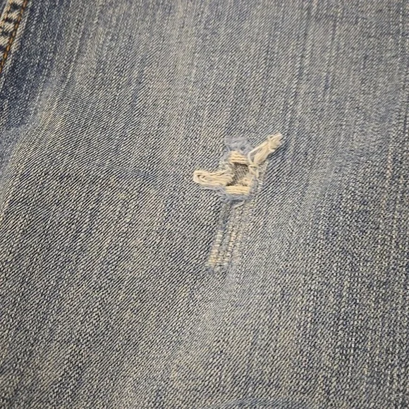 Paris Blues Jeans Womens Size 17 Light Blue Distressed Flare Leg - Picture 8 of 14